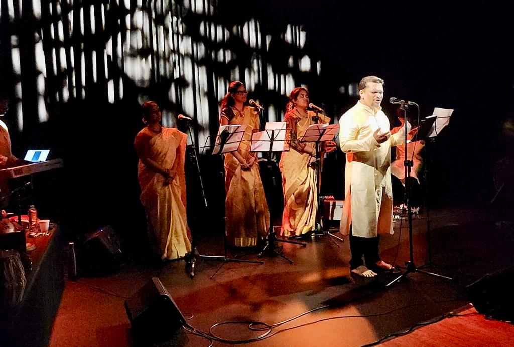 Guru P Sushanth during Kathambam performance Photo credit: SIFAS