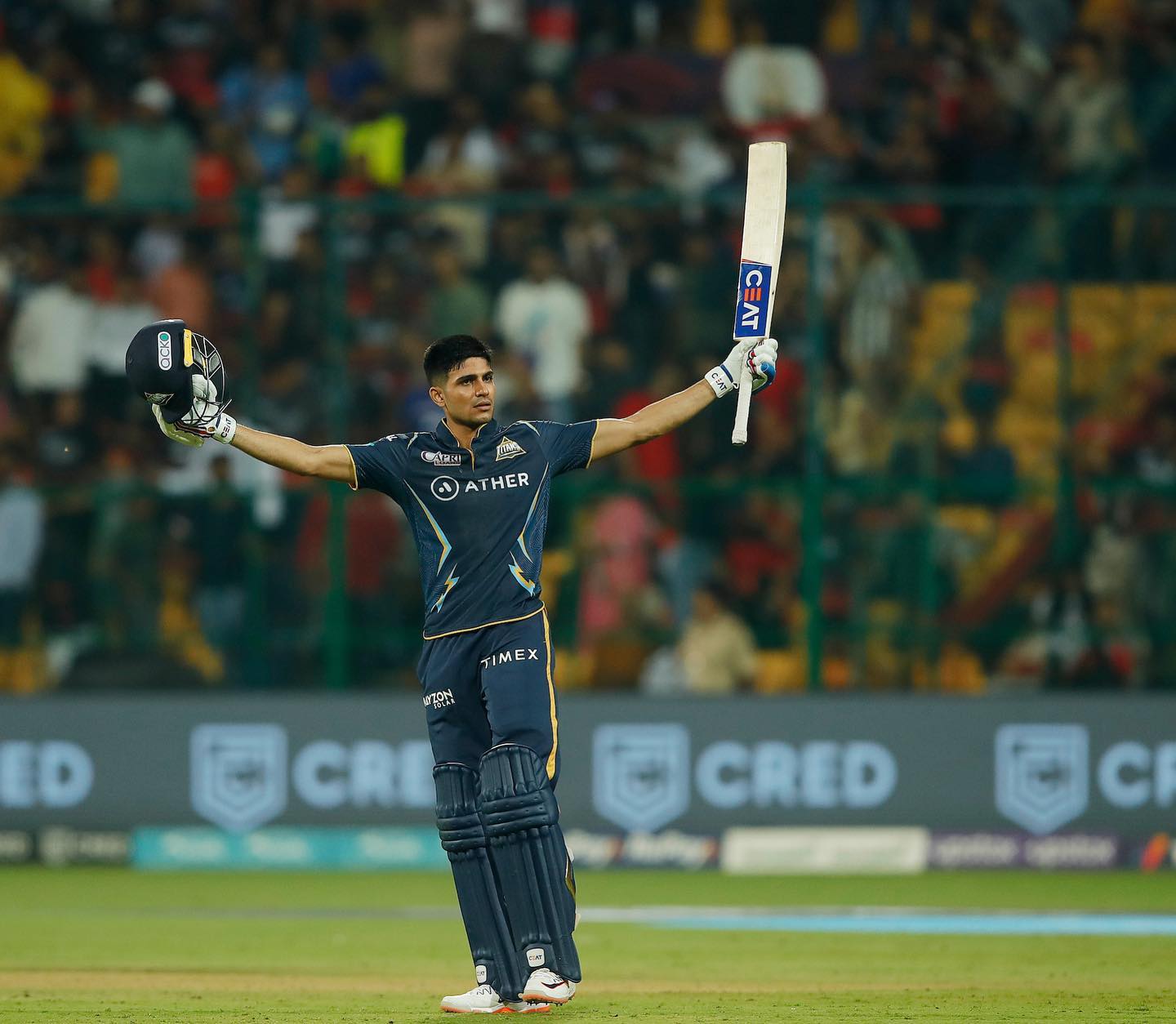  Gill reached his ton off 52 balls, with five fours and eight sixes to help GT win by six wickets.
