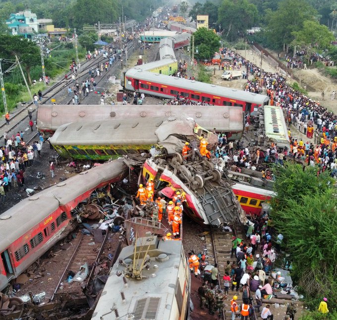 The accident took place near the Bahanaga Bazar station in Balasore district of Odisha in which 293 people were killed - 287 on the spot or brought dead to hospital, while six succumbed to injuries in hospitals.
