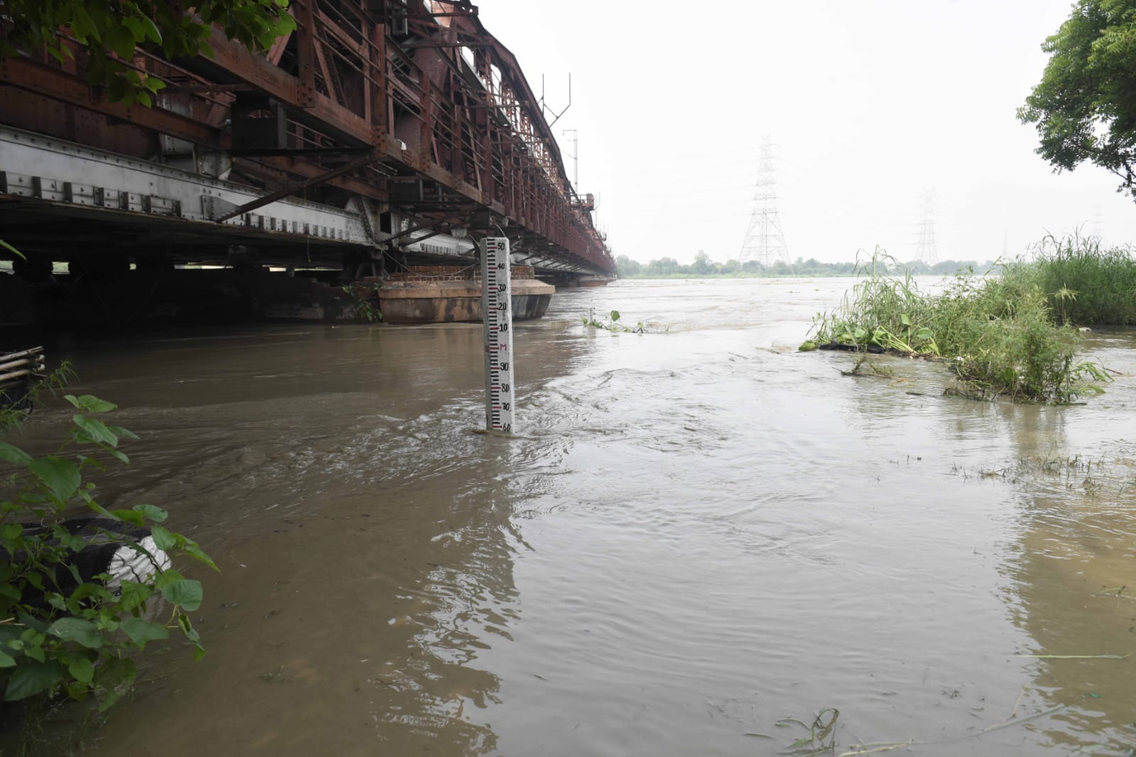 The Yamuna floodwaters submerged the busy ITO intersection and Rajghat in central Delhi.
