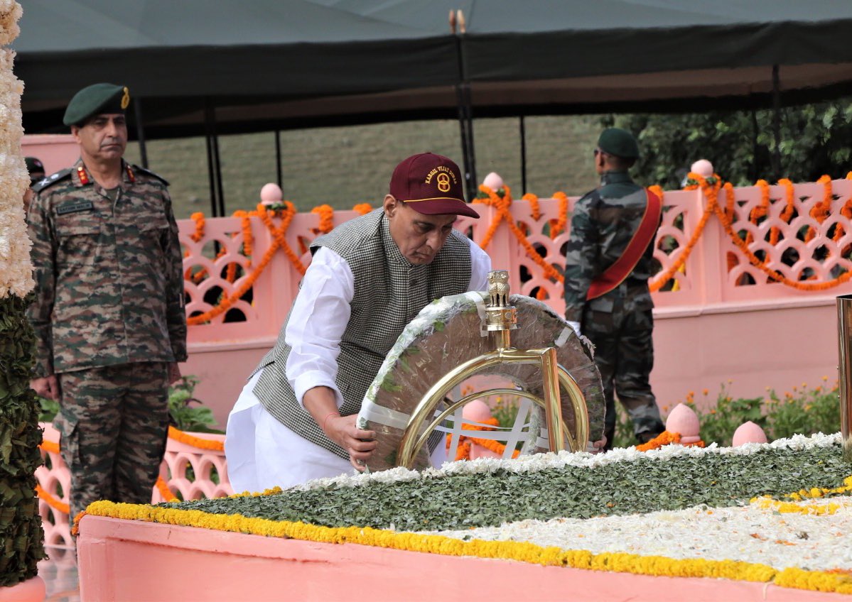 Singh laid a wreath at the memorial.