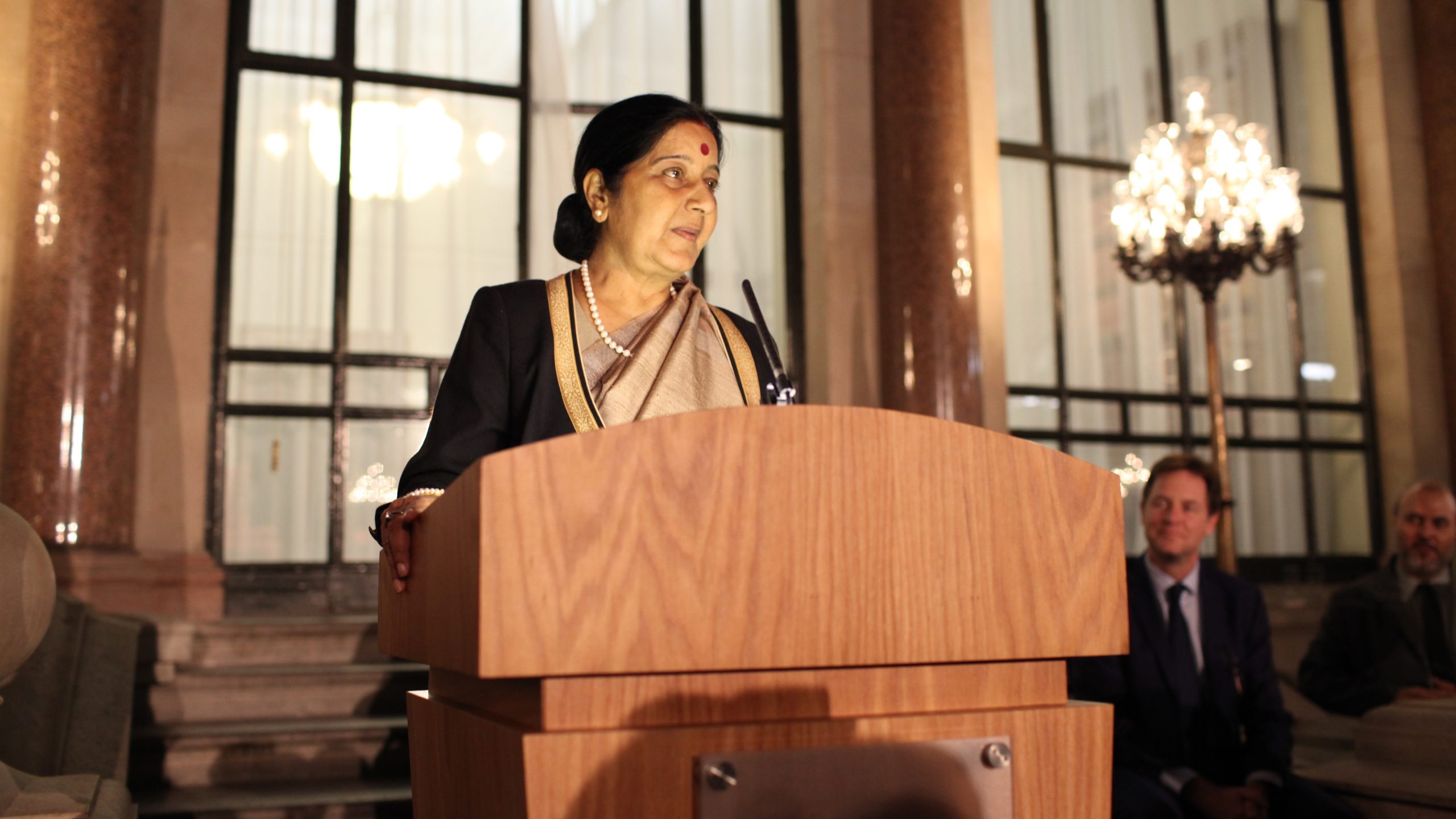 Swaraj asks Overseas Indians to donate for development of villages