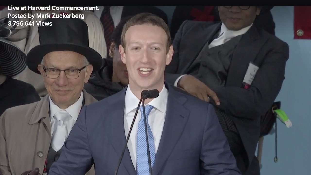 Zuckerberg says commencement speech was the first thing he completed at Harvard