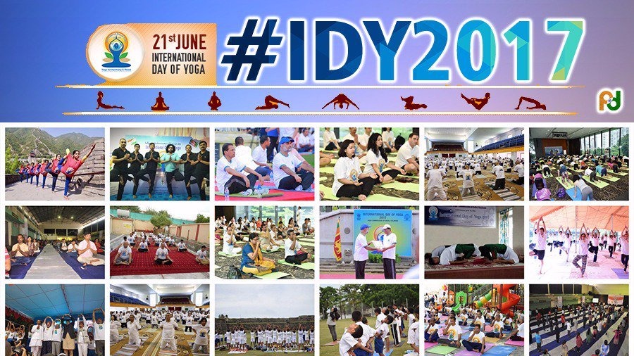 Indian Minister for External Affairs Sushma Swaraj hails diplomatic community for promoting Yoga globally