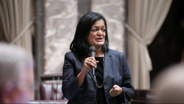 Pramila Jayapal sues Trump for violating constitution by profiting from foreign governments