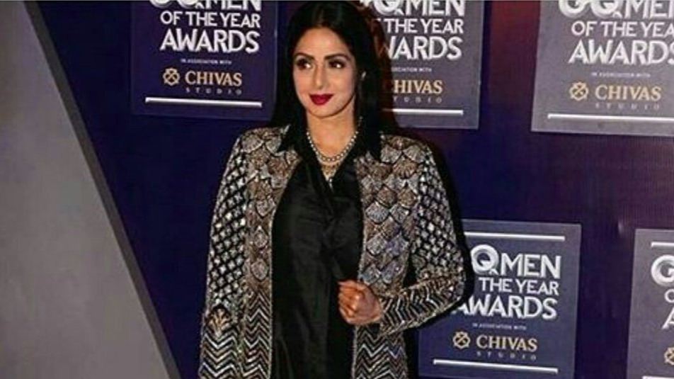 Megastar Sridevi wins the Excellence in Acting award