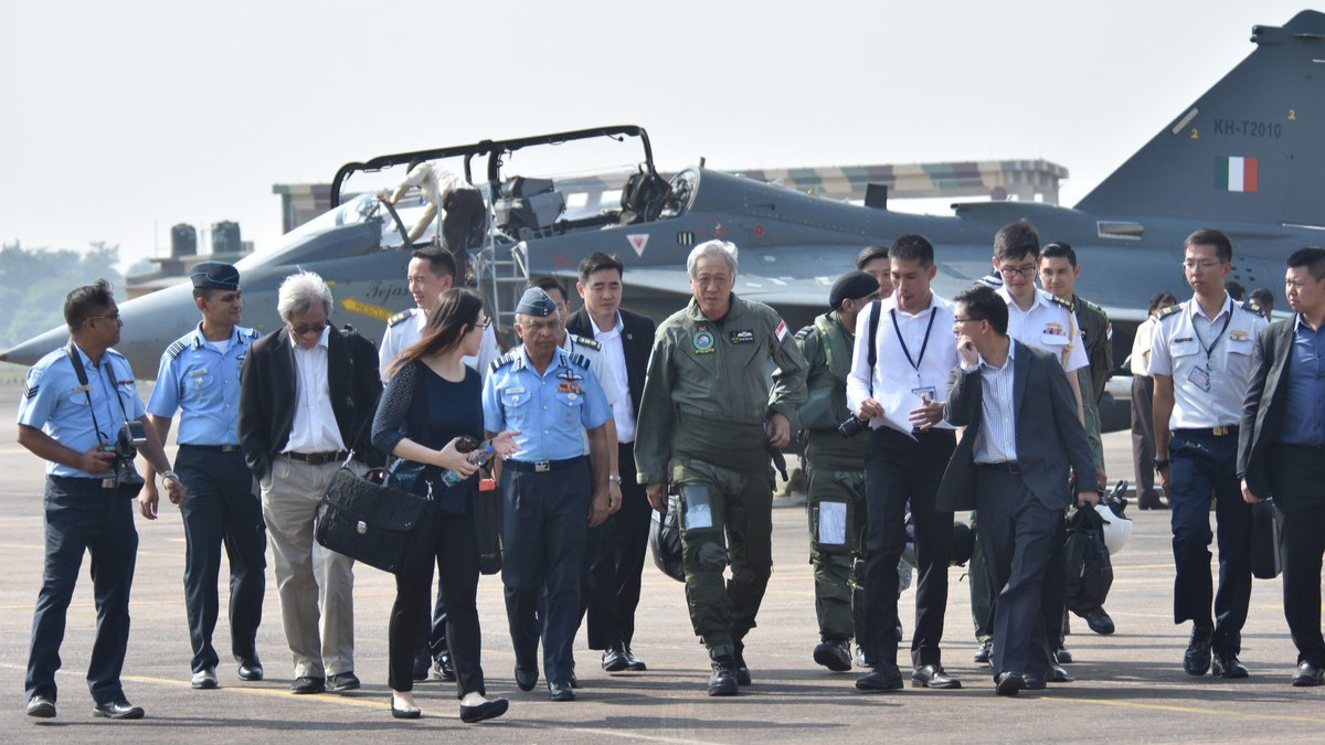 In Pics: Singapore Defence Minister flies on Indian fighter plane Tejas