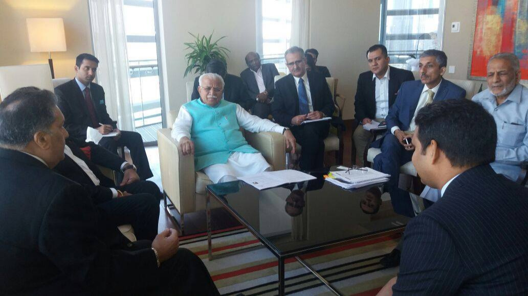 Haryana CM Khattar woos business tycoons in Dubai