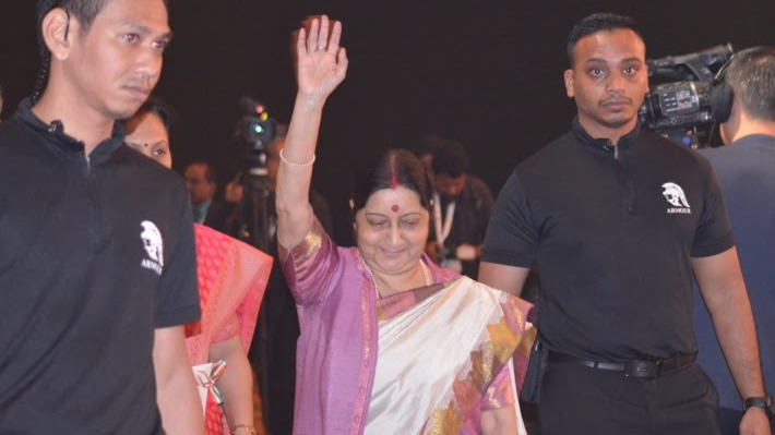 In Pics: Day 2 at PBD, Sushma Swaraj touches ‘Bharatiya’ chords of Indian diaspora