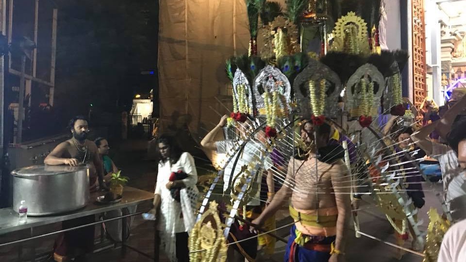 Thaipusam procession ends ahead of total lunar eclipse in Singapore, up to 40,000 strong turnout