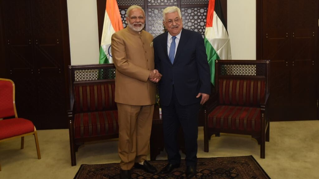 In pics: Indian PM Modi makes historic visit to Palestine