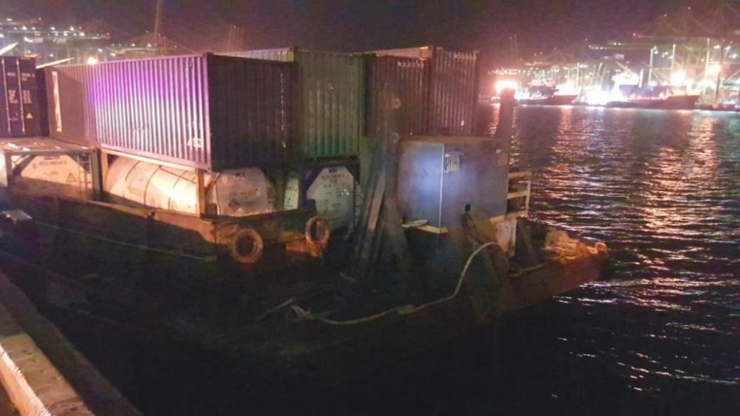 133 cartons of duty-unpaid cigarettes uncovered on a barge at Brani Terminal