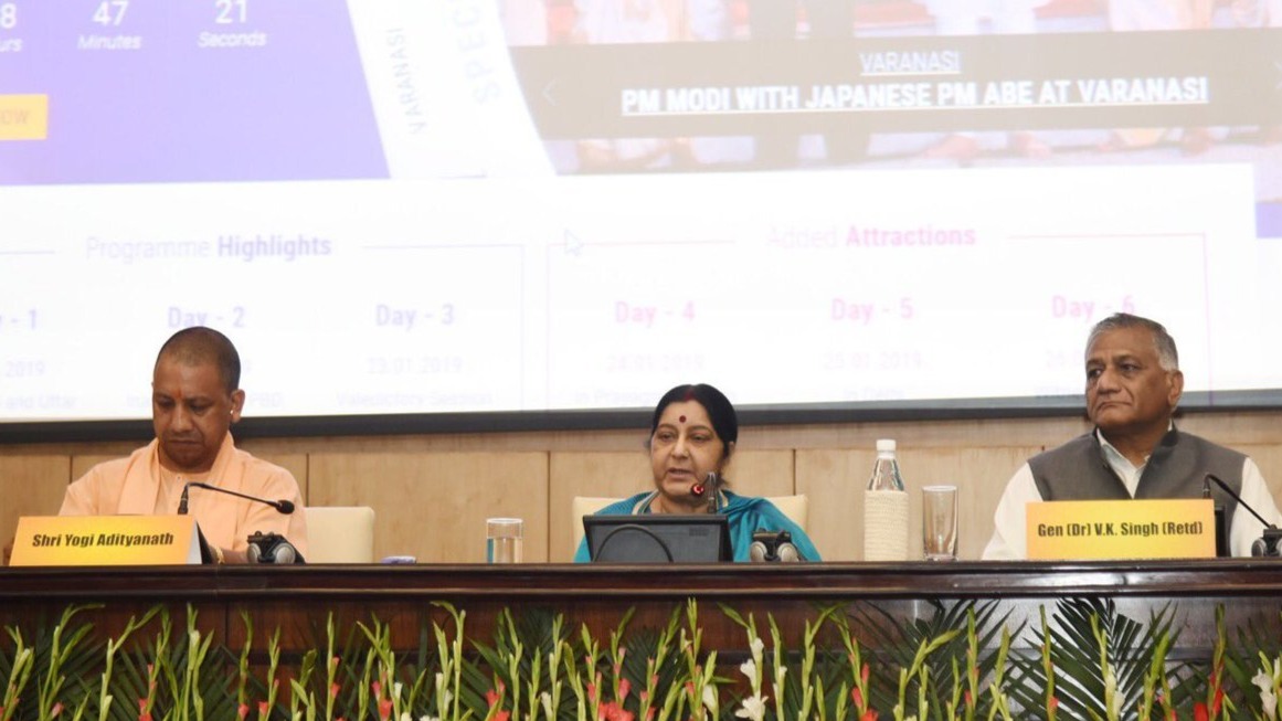 PBD 2019 to link with Kumbh Mela, Republic Day celebrations: Sushma Swaraj