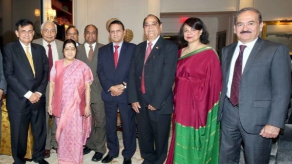 Sushma Swaraj interacts with Indian diaspora amid busy UNGA schedule