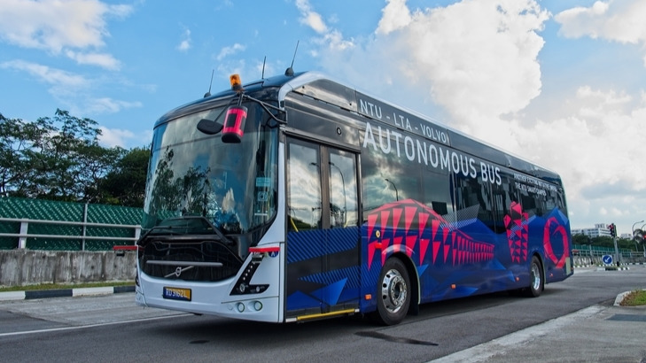NTU and Volvo launch world’s first driverless electric bus