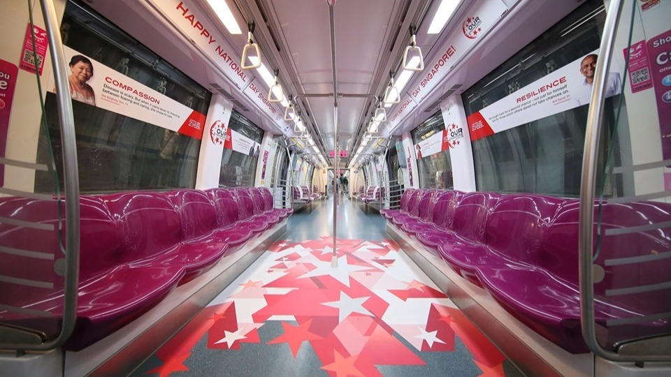 MRT trains to celebrate Singapore’s 54th birthday