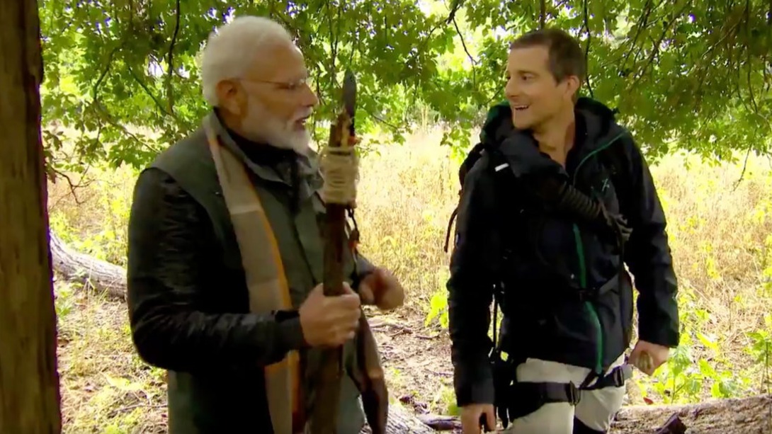 Rowing a raft, crossing a jungle river, making a weapon: PM Modi to appear on TV show Man vs Wild