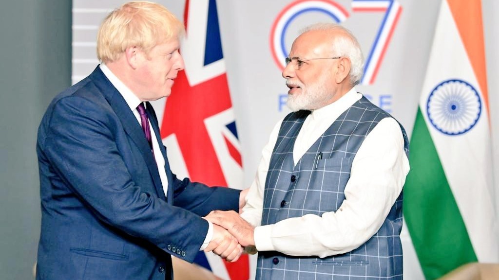 Modi meets UK PM on sidelines of G7 summit