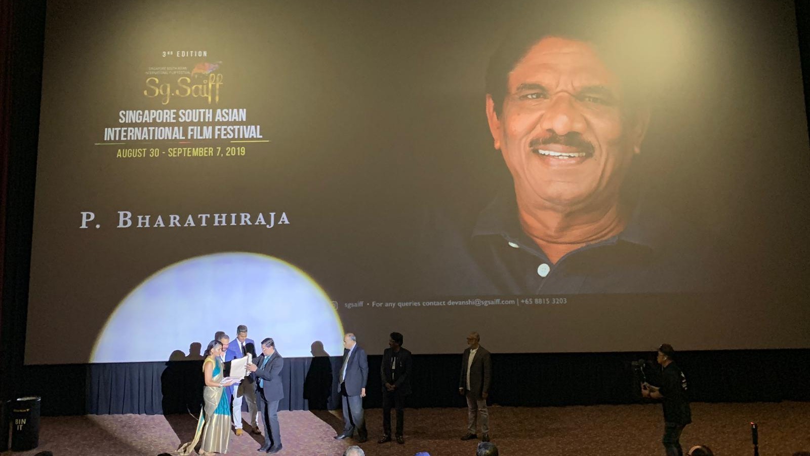 Singapore South Asian International Film Festival (Sg. SAIFF) honours  Bharathiraja with Lifetime Achievement Award 2019