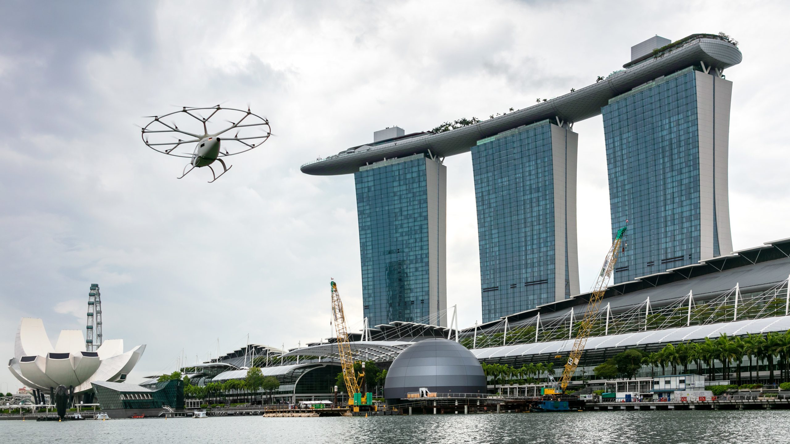 A glimpse into the future as air taxi takes flight over Marina Bay