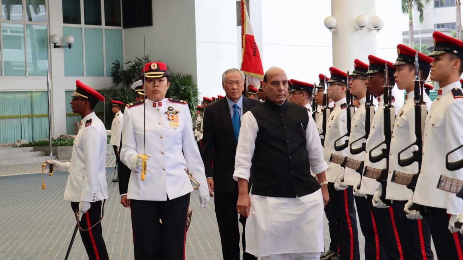 In Pics: Indian Defence Minister Rajnath Singh in Singapore
