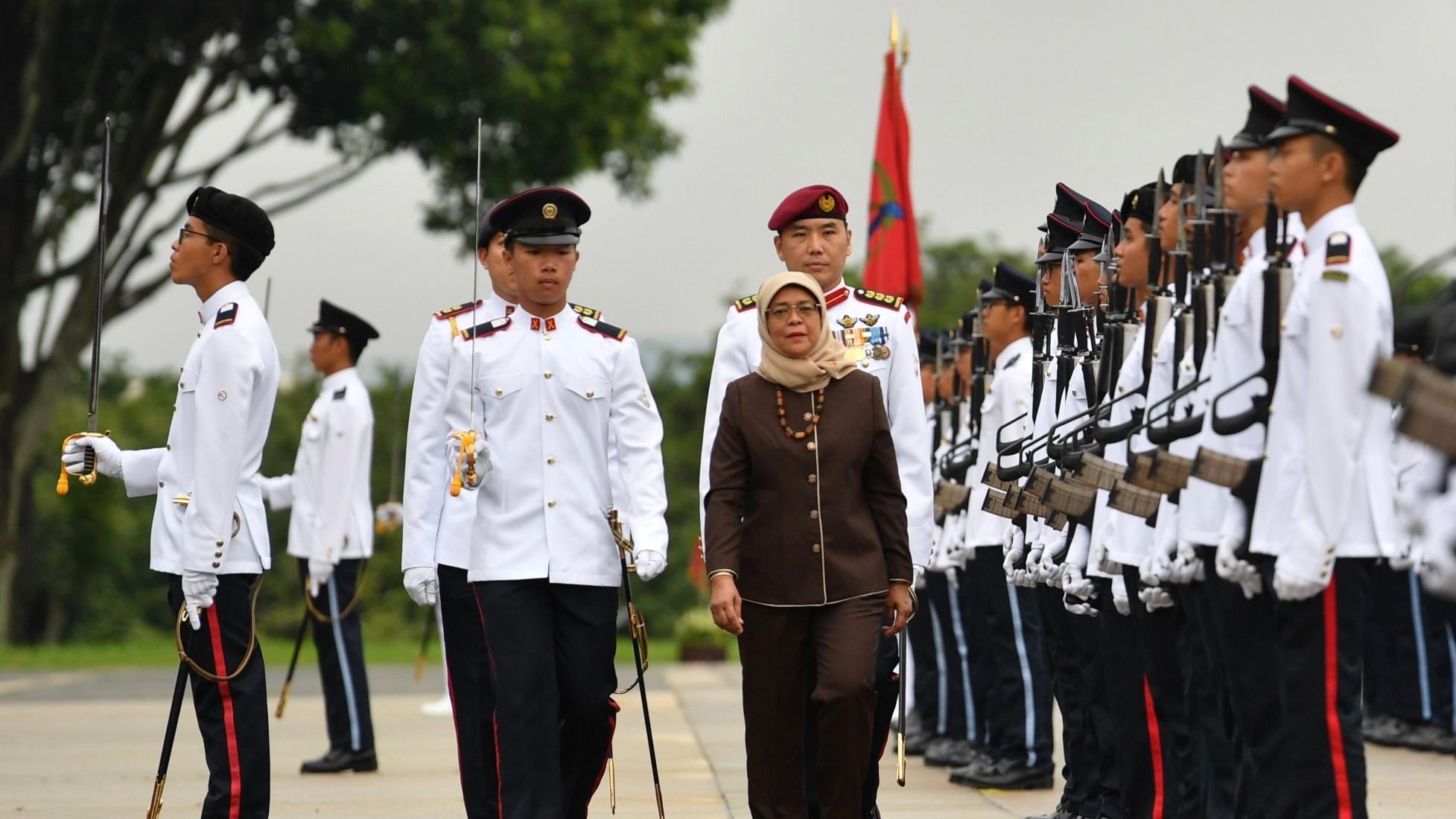 In Pics: President Halimah reviews commissioning parade of SAF officers