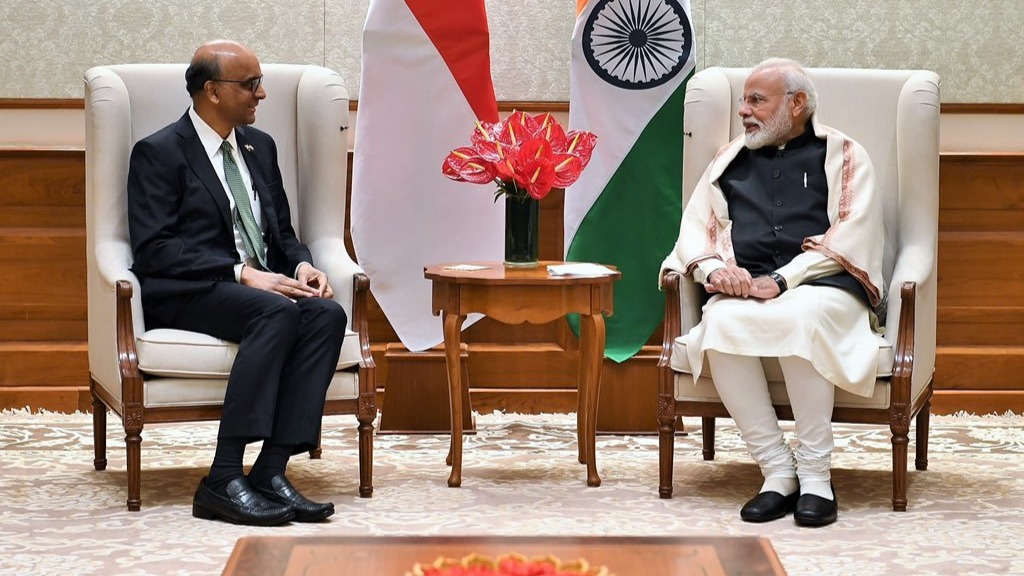 Singapore’s Tharman Shanmugaratnam exchanges New Year’s wishes with Modi