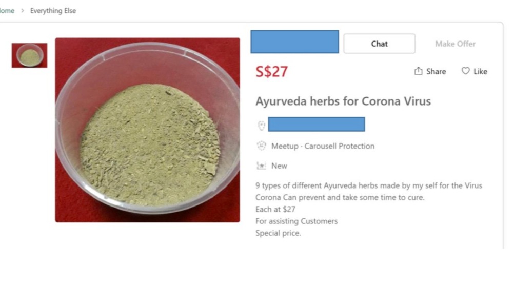 HSA advises against purchasing health products claiming to prevent or treat COVID-19
