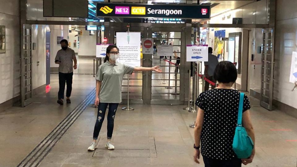Increased safe distancing measures for public transport in Singapore to break COVID-19 spread