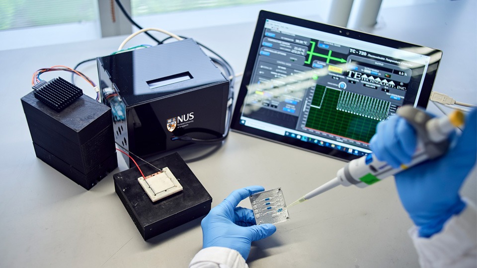 NUS researchers develop on-site COVID-19 test that delivers result in an hour