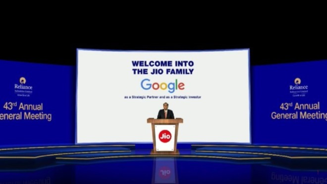 Google announces USD 4.5 bn investment in Reliance Jio