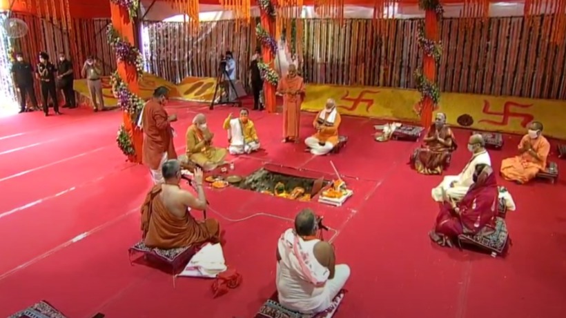 In Pics: PM Modi lays foundation stone for new Ram Janmabhoomi Temple