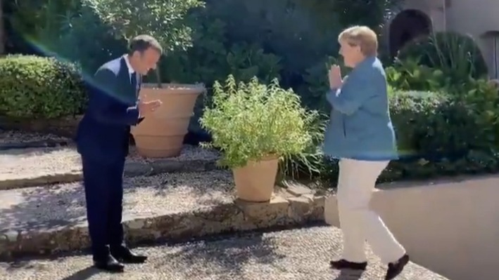 In a COVID-19 ravaged world, ‘namaste’ becomes the chosen greeting as demonstrated by Merkel and Macron