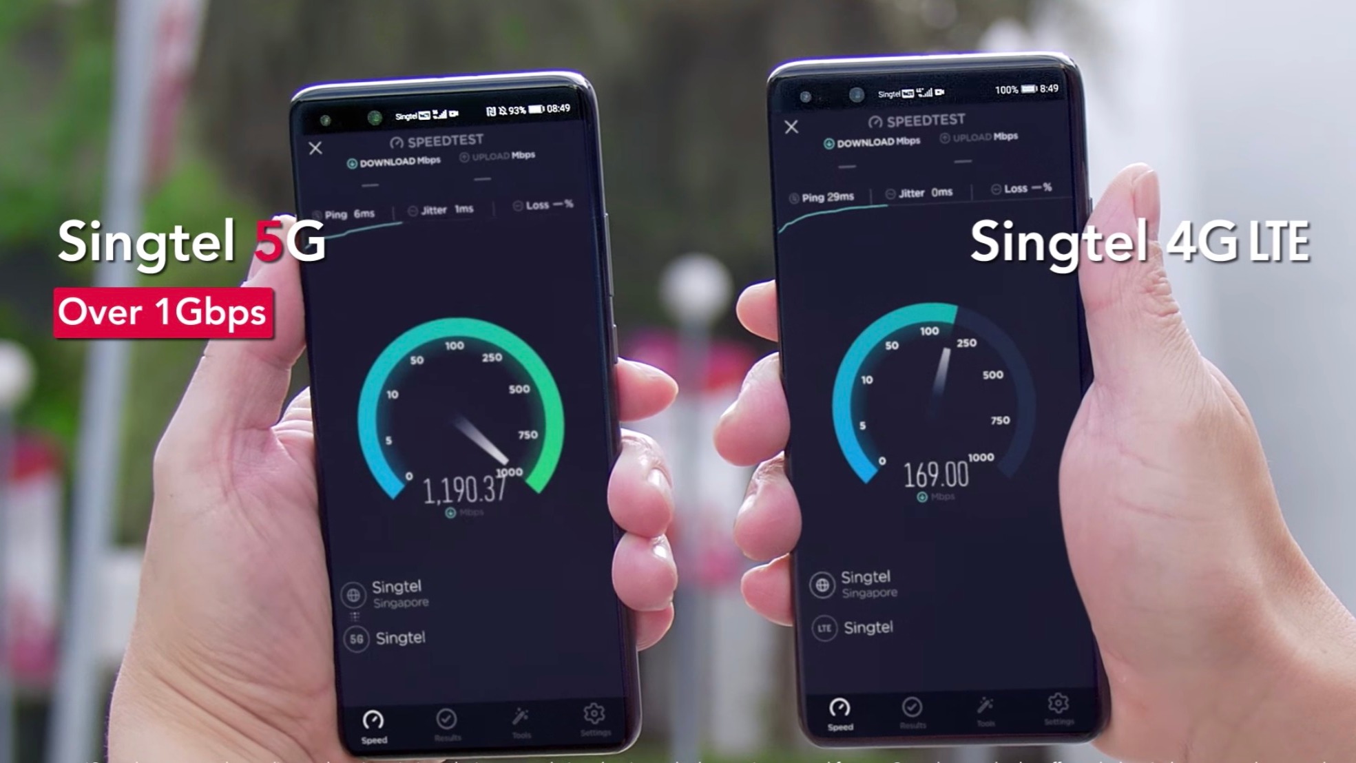 Singtel offers 5G speed of more than 1Gbps on 3.5GHz in Singapore first