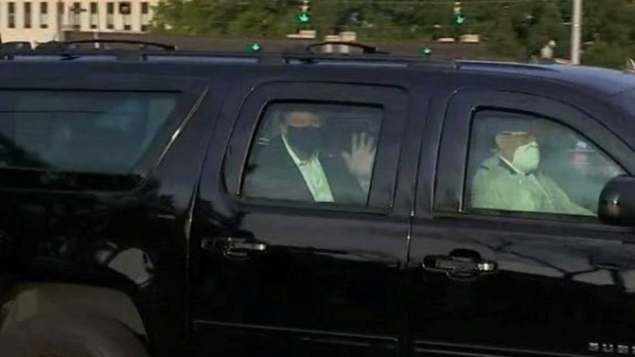 Donald Trump faces criticism after breaking COVID protocol to greet supporters outside hospital