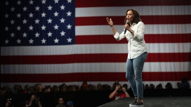Kamala Harris’ rain tweet on campaign trail goes viral