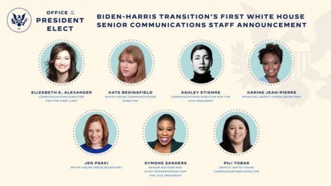 Joe Biden picks all-female senior White House communications team