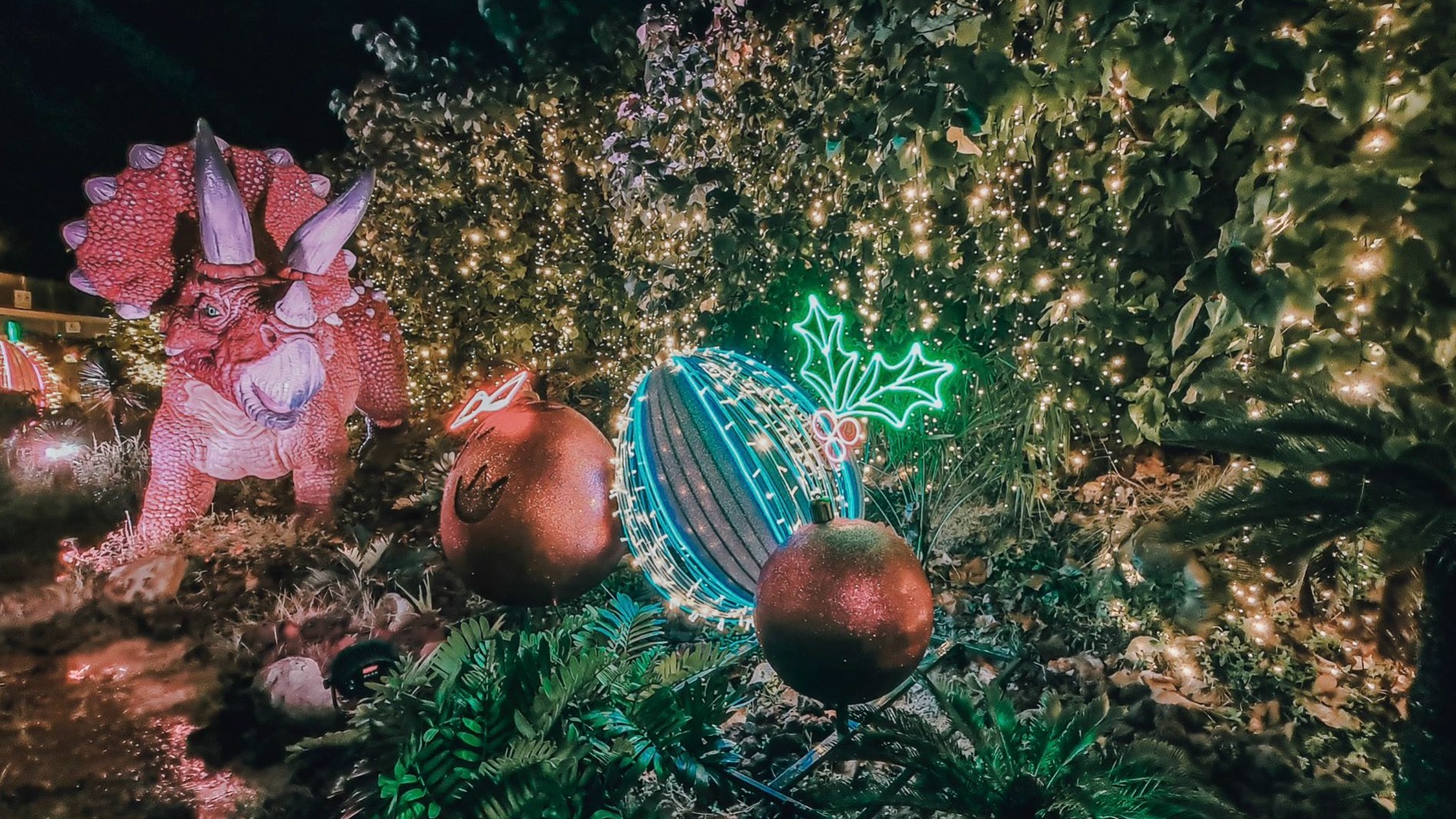Changi Jurassic Mile lights up in festive makeover