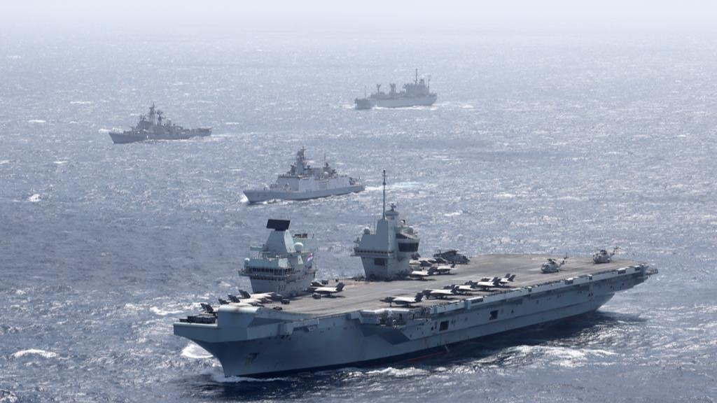 UK Carrier Group, Indian Navy conduct naval exercises in Bay of Bengal
