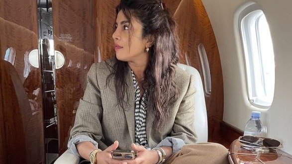 Pic of Priyanka Chopra sitting cross-legged on a plane goes viral