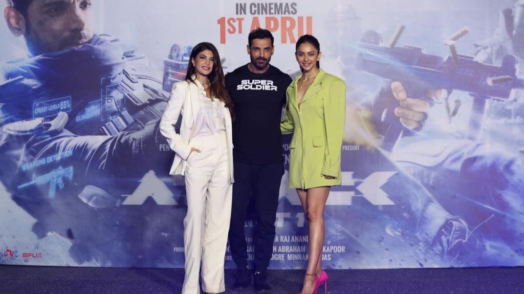 John Abraham, Jacqueline Fernandez and Rakul Preet meet fans at ‘Attack’ promo event