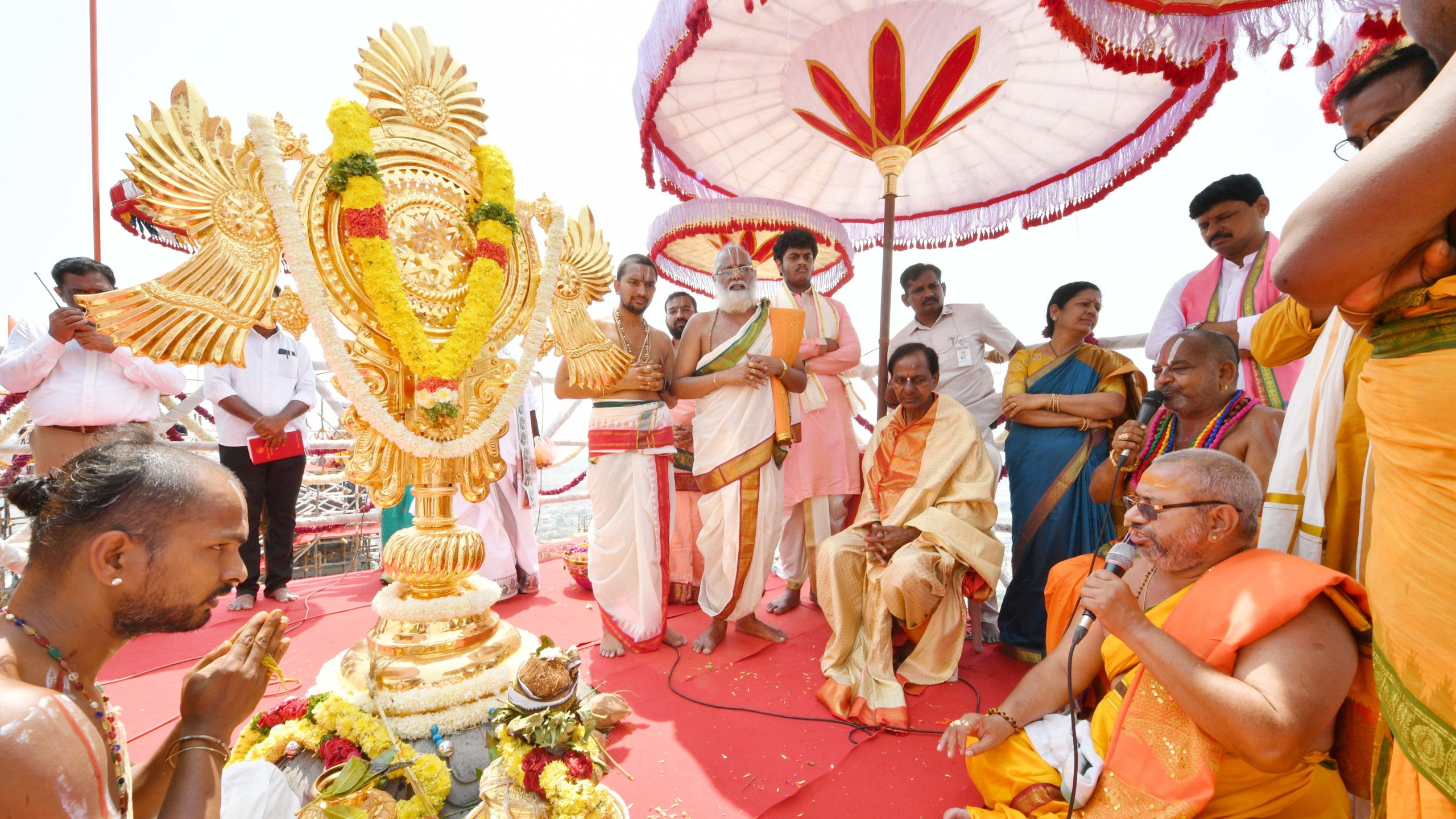 Telangana CM KCR inaugurates INR 1,800-crore Yadadri Temple