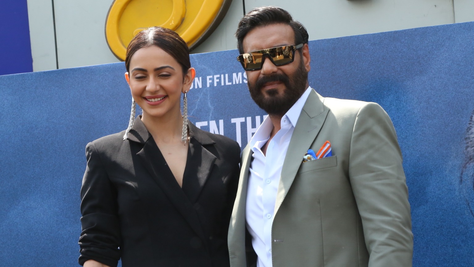 Ajay Devgn and Rakul Preet at second trailer launch of Runway 34
