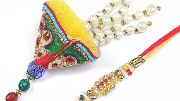 Offer Price S$18.04: Rakhi Lumba Set for Bhaiya & Bhabhi