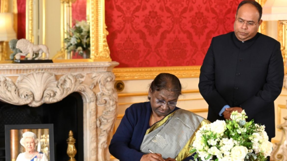 Indian President Murmu in London for Queen Elizabeth II’s funeral