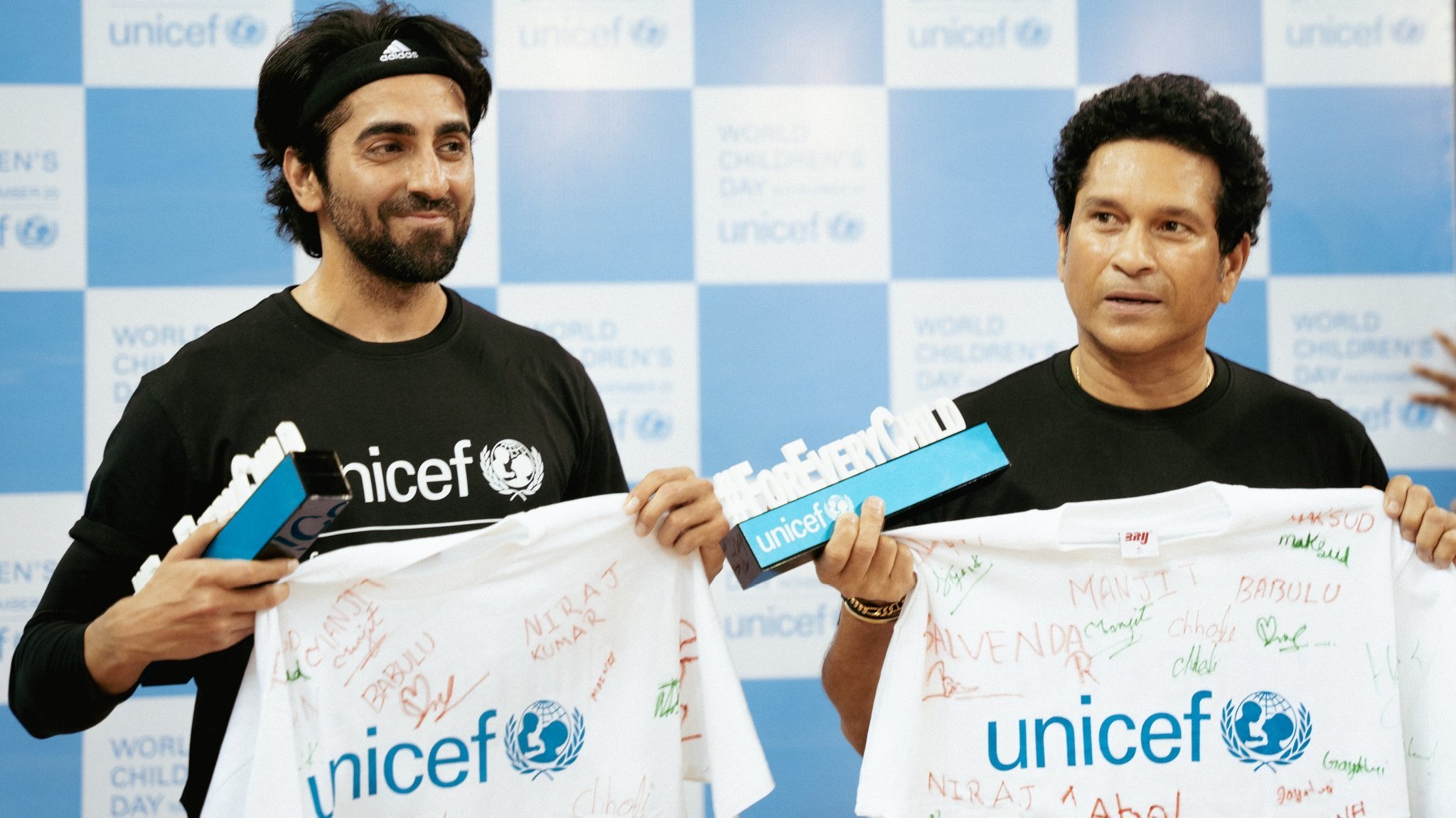 Sachin, Ayushmann join football match for UNICEF