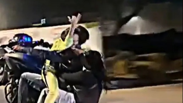Biker arrested for ‘dangerous’ viral stunt