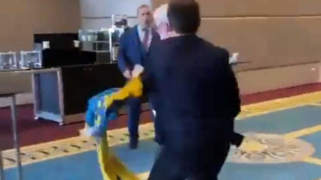 Russia-Ukraine war: Fistfight between country representatives at international event in Türkiye