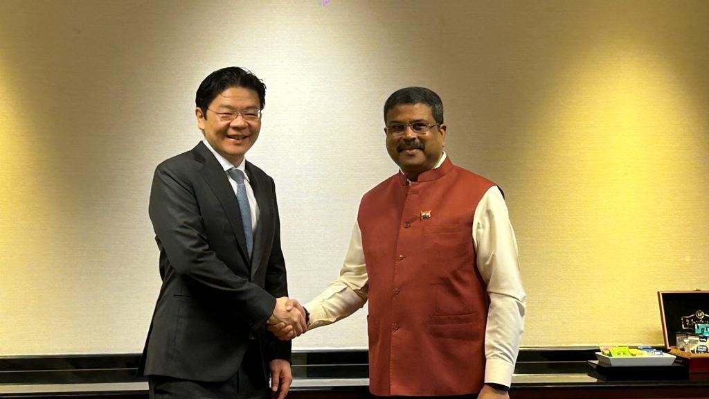 Indian Minister Pradhan meets DPM Wong, visits Spectra School during Singapore visit