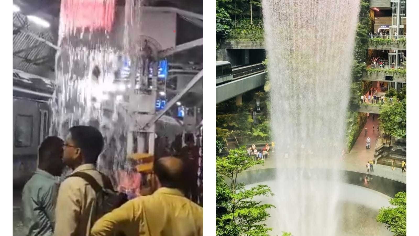 Twitter’s ‘haha’ moment: Mumbai station gets a free ‘waterfall’, like what Changi airport in Singapore got for a billion dollars